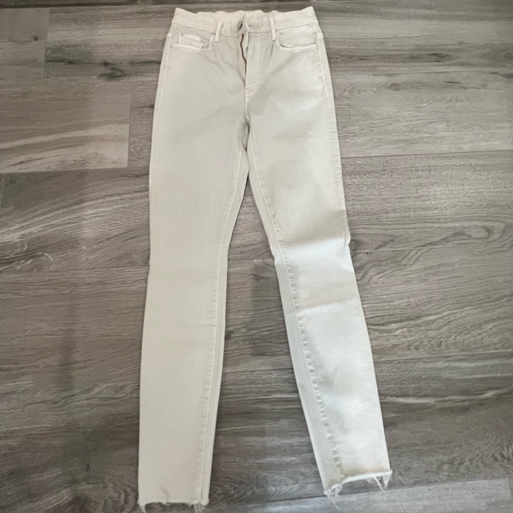 Mother denim off white skinny jeans size 26